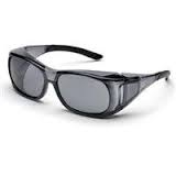灰色覆蓋款安全眼鏡-可配戴於近視眼鏡上,耐衝擊
